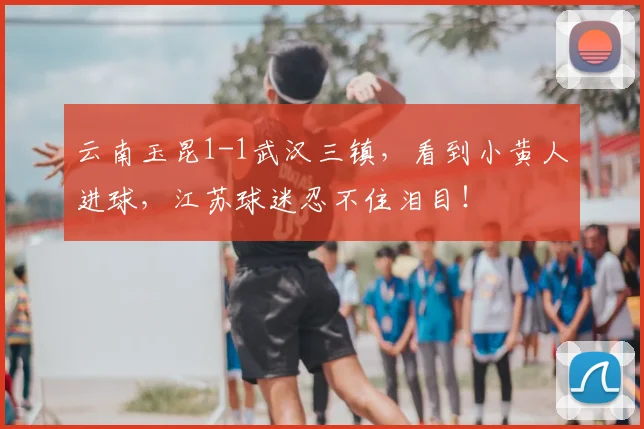 云南玉昆1-1武汉三镇，看到小黄人进球，江苏球迷忍不住泪目！